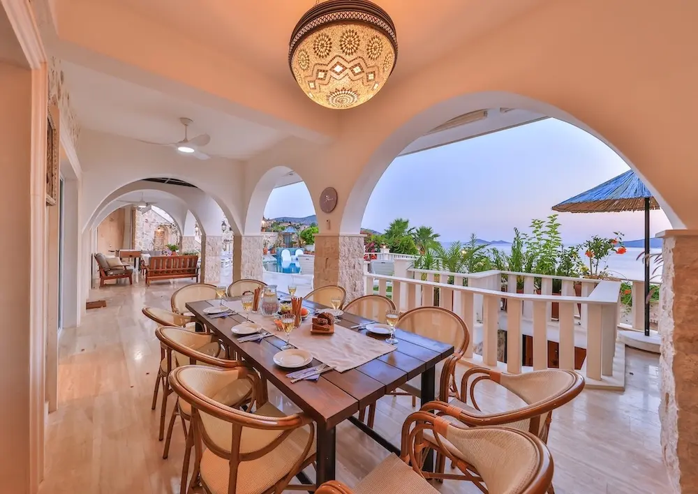 Shaded terrace